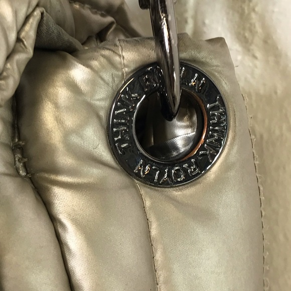 THINK ROYLN Bar Bag Silver Quilted Puffer Shoulder Crossbody Bag - Picture 3 of 10